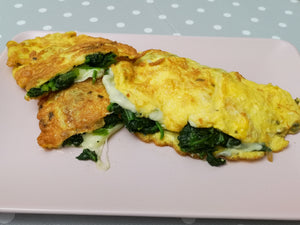 3 - Secondo - Omelette con provola e spinaci